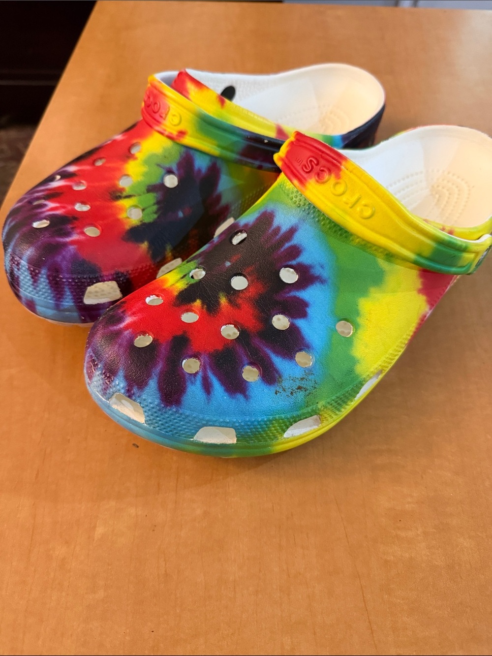 CROCS Kids Tie-Dye Multicolor Clogs